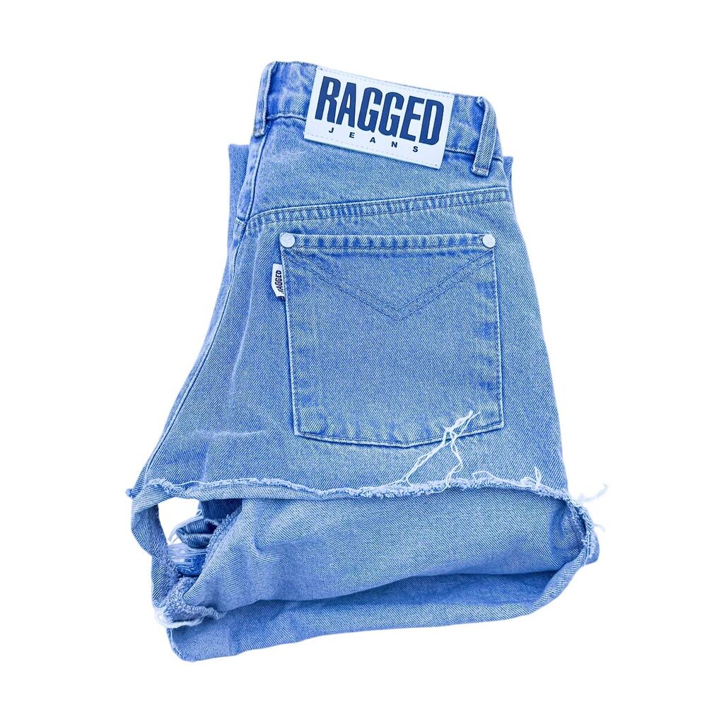 Ragged Jeans Butt Cutt Light Wash Denim Ripped Jeans Size 26